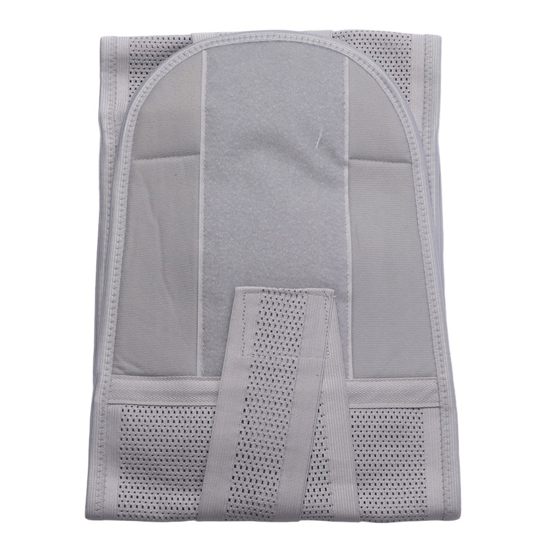 XL Back Brace Grey Breathable Removable Lumbar Support Back Brace