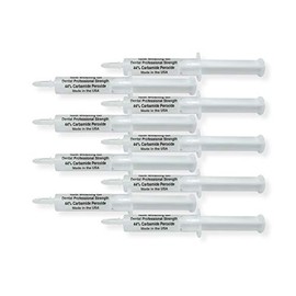 White Teeth Global (TM) 44% Carbamide Peroxide 10 (10cc) Syringes of Teeth Whitening Gel - (2) Trays - (1) Shade Guide - (1) Instructions Sheet - at Home Teeth Whitening!