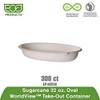 Eco-Products, Inc EP-SCV32 Compostable Sugarcane Take-Out Container, 32 oz. Oval,
