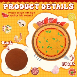 Halloscume 16 Set Pizza Tic Tac Toe Game 5.91 x 5.91" Pizza Party Favors Turtle Party Games Birthday Supplies Goodie Bags Decoration Gift for Kids Boys Girls