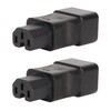 2pcs IEC320 C20 to IEC320 C15 Power Adapter Professional Standard