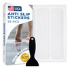 Clear Bloom Anti Slip Shower Stickers 24 PCS, White Non-Slip
