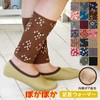 Maruwa Boeki Warm Ankle Warmer Retro Flower Navy Size: One