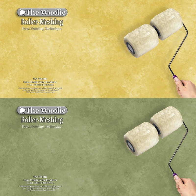 The Woolie 2-Color Paint Roller Faux Painting Technique (Beginner-Starter-KIT)