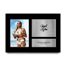 HWC Trading A4 Ursula Andress James Bond Dr No Gifts Printed Signed Autograph Picture for Movie Memorabilia Fans