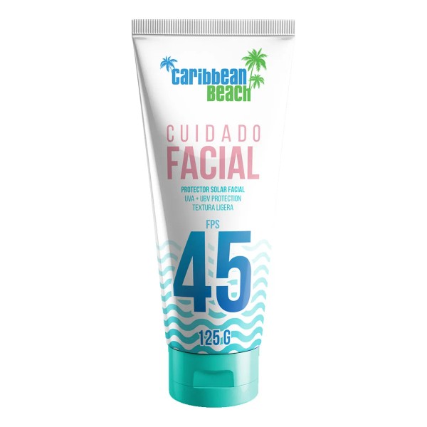 Protector Solar Facial Caribbean Beach Fps45 Vitamina E 125g