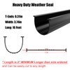 T Ends Weatherproofing Garage Door Seals Fits U-Bottom Garage Door