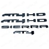 GMC 4PCS Gloss Black AT4 HD Emblems Sierra Letters Kit