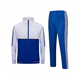 MOSROLI Men's gym suit outdoor sportswear Tracksuit sport602 (2, blue/white, X-Large)