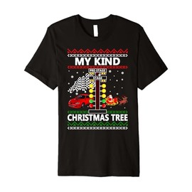 My Kind Of Christmas Tree Drag Racing Christmas Premium T-Shirt