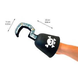 Liontouch Piratenhaken - Kapitän Rotstreifen | Rollenspiel-Schaumstoffspielzeug für Kinder und Kleinkinder mit Totenkopfmotiv | Piratenzubehör für Kinderkostüme & Verkleidungen für Jungen