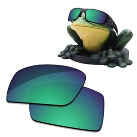 Acefrog 1.4 mm thick AR coated polarised replacement lenses for Oakley Crankshaft OO9239 sunglasses - Moss Green - Inar Coated Polarized 1.4mm Thick