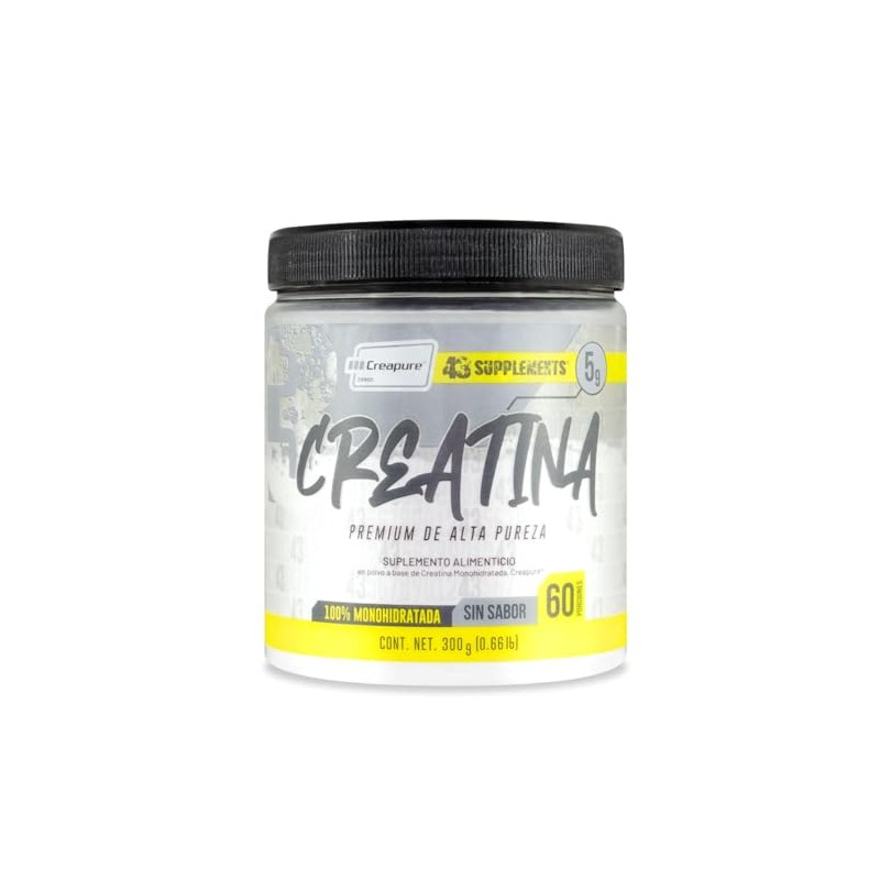 Creatina Monohidratada 300 g 60 serv Creapure 43 Supplements
