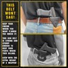 YOETEY Leather Gun Belt for Men - 1.5" Black Concealed