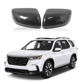 HIRUFAIT Side Door Mirror Cover Compatible with Honda Pilot 2023 2024 2025 Accessories, Car Outside Rear View Mirror Housing Protector Cover Cap Trim ABS 2PCS (Carbon Fiber Pattern)