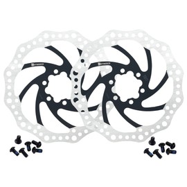 Dymoece Bicycle Brake Disc with 12 Screws 140 mm / 160 mm / 180 mm / 203 mm for MTB Mountain Road Bike Pack of 2