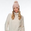 C.C Sequin Pom Beanie for Women - Angora Stretchable Soft