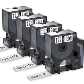 Aken 18057 Compatible with Dymo Rhino Industrial Heat Shrink Tube Cable Labels 19 mm x 1.5 m Compatible with DYMO Rhino 4200, 5200, 5000,1000, 3000, 6000, 18057 Industrial Label Tape
