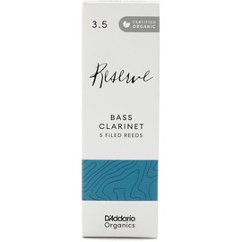 D’Addario Organic Reserve Bass Clarinet Reeds - Filed, Strength 3.5, 5-Pack