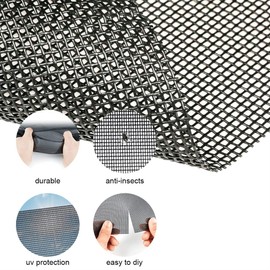 Pet Proof Window Screen Replacements 47.2"X 98.4" Window Screen Roll Door Screen Replacement Mesh Heavy Duty Screens Repair Kit for Sliding Door Patio (Folded Package)
