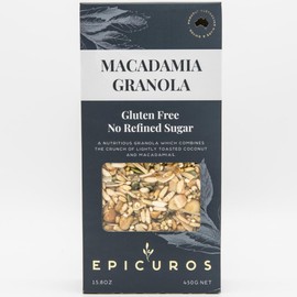Macadamia Granola 12oz – Gluten-Free, High-Protein Granola Mix – No Added Sugar, Healthy Low-Carb Cereal for Adults, Perfect with Yogurt