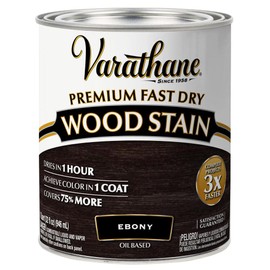 Varathane Premium Fast Dry Wood Stain, Quart, Ebony