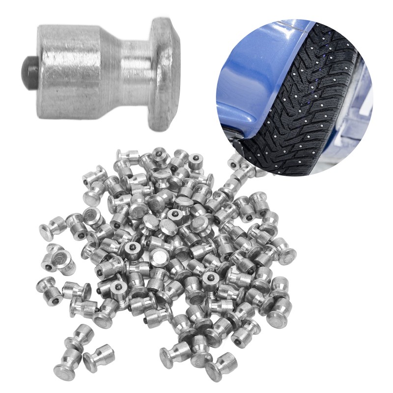 100Pcs Tire Stud High Strength Antiskid Spike Screw Carbide Set