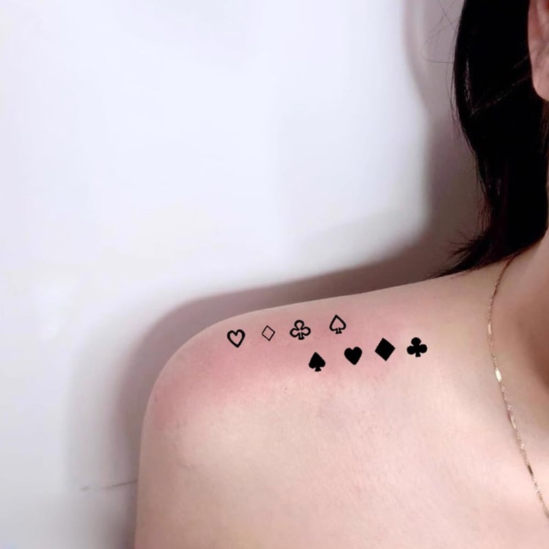 Oottati Small Cute Temporary Tattoo Sticker Set of 2 -