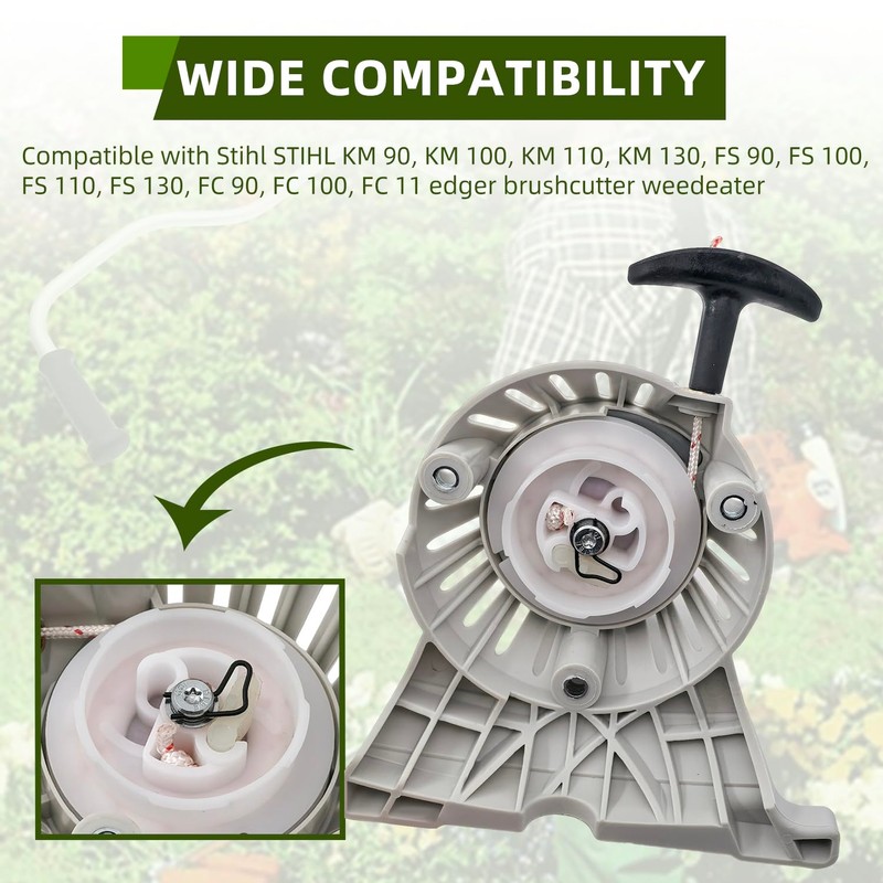 deawater Trimmer Recoil Pull Starter Assembly for Stihl FS90 FS100