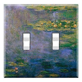 Graphics Wallplates - Water Lilies by Monet - Double Toggle Wall Plate Cover