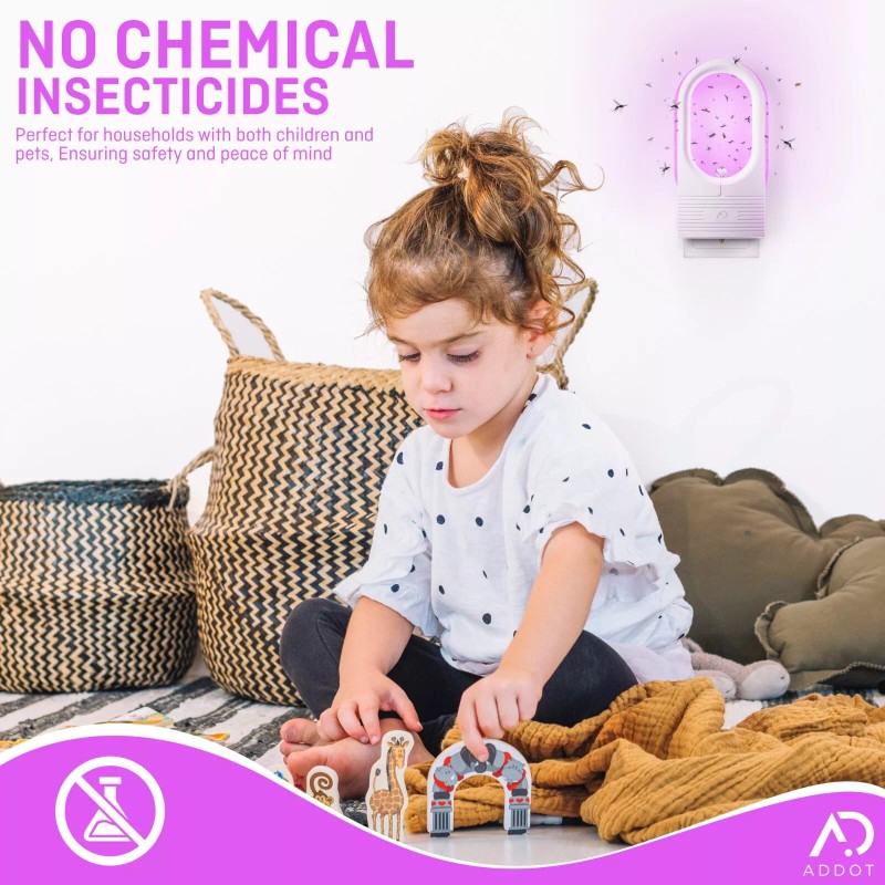 ADDOT Flying Insect Trap 395 nm Wavelength Tech, 5 Sticky