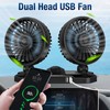 Car Fan Dual Head 24v 360° Adjustable Powerful USB Car