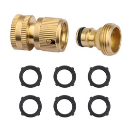 Brass Garden Hose Connection 3/4 Inch Brass Hose Connector Hose Coupling Thread Tap Adapter