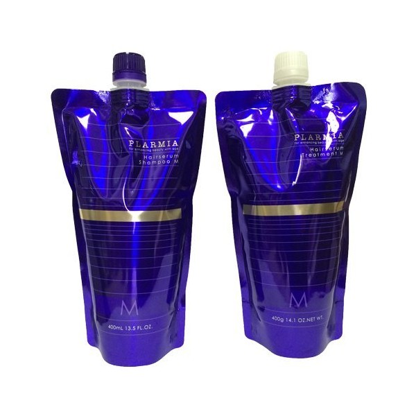 Milbon MILBON Pramia Hair Serum Shampoo M & Treatment M 400mL Each Refill Set