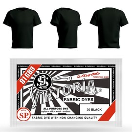 HOPS Viktoria Textile Dye, Machine Washable (Black), 10g - Fabric Color, Clothing Dyeing