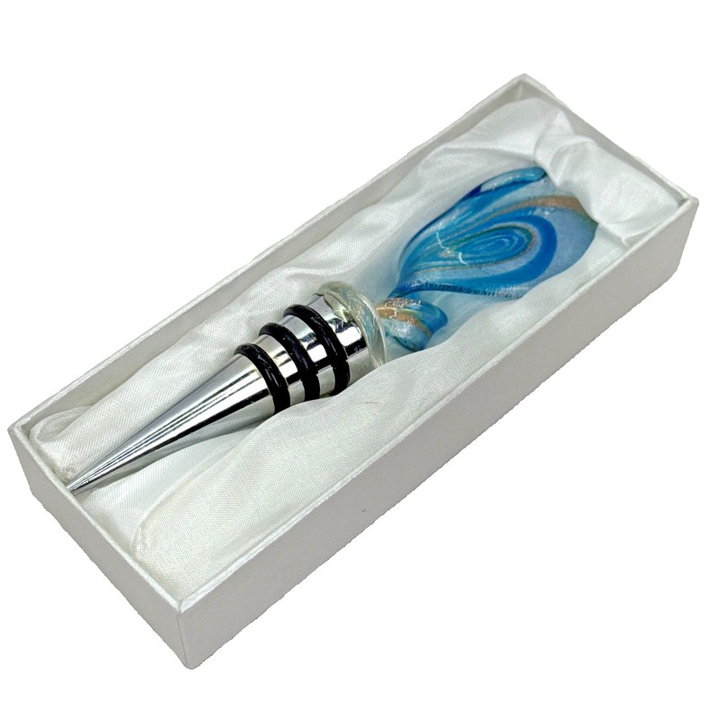 Murano Vintage Murano Art Deco Collection Glass Wine Stopper  in