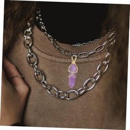 SEWACC 3pcs Multi-function Crystal Stones Pendants Gemstone Necklaces for Meditation and Decor Mixed Colors