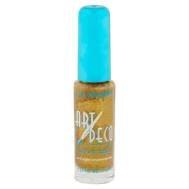 La Colors Art Deco Nail Art Polish, Gold Glitter, 0.25 Oz