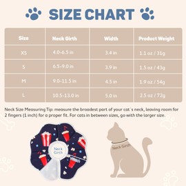 Avont Soft Cat Recovery Cone Collar, Adjustable Lightweight Kitten E-Collar for Small Dogs, Comfortable Neck Donut Stop Licking Scratching After Surgery -Popcorn(M)
