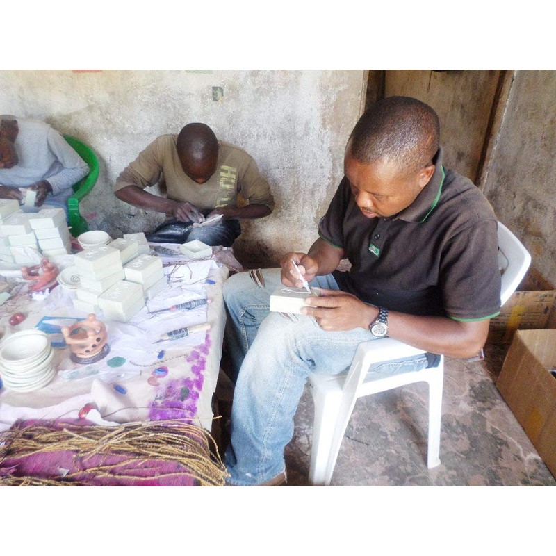 Global Crafts Soapstone Tiny Elephant Figurines, Handmade in Kenya, Assorted