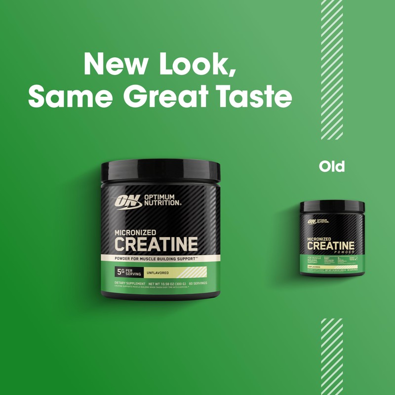 Optimum Nutrition Creatine, Micronized Creatine Monohydrate Powder, Supports Strength &