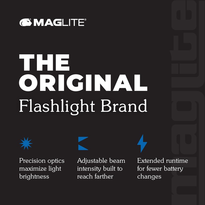 MagLite ML300L LED 3-Cell D Flashlight, Adjustable Focus, Long Battery