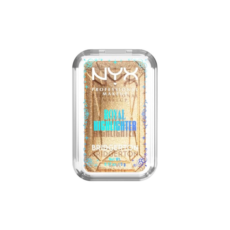 Nyx Professional Makeup, Bridgerton Iluminador en polvo, Tono: Light gold