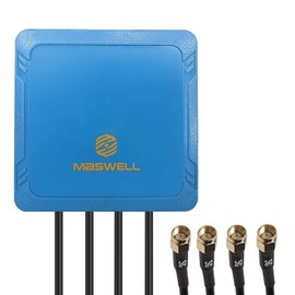 Maswell 4X4 MIMO 5G External Antenna, Omni BroadBand 700-6000MHz | 4G+ LTE-A 5G NR 5G | WiFi 6 Bluetooth | Screw Adhesive Mount, SMA Male 3dBi Low Gain Outdoor for IoT M2M, NOT for Speed Competition