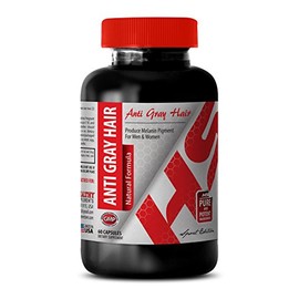 ANTI GRAY HAIR SOLUTION - Folic Acid, Biotin, Horsetail, Nettle root, Saw Palmetto Extracts & Catalase work together to restore hair pigment, control gray hair, and prevent it naturally 1Bot