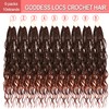 Goddess Box Braids Crochet hair -14 Inch 9 Packs Water