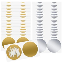 FFDHWU 100 Round Scratch-Off Stickers, Creative Stickers, Card Making Materials, Scratch-Off Stickers, Scratch-Off Label Stickers
