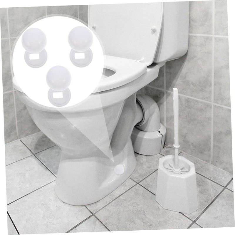 CIYODO 6pairs Toilet Bowl Ring Covers of Push-Bolt Caps Easy