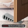 JQK Rubber Door Stopper Wedge, Grey 6 Pack Soft TPR