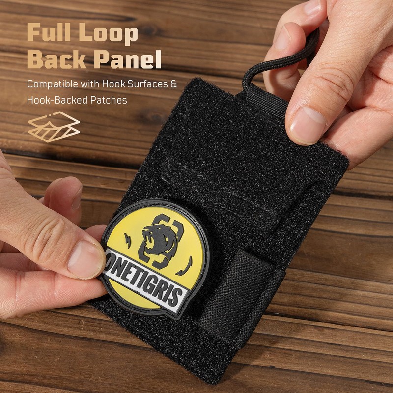 OneTigris RFID Blocking Slim ID Card Badge Holder with Adjustable